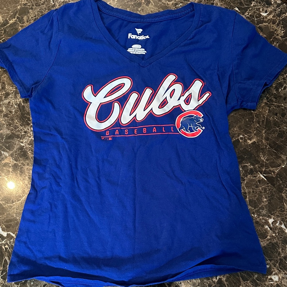 Fanatics Royal Blue Cubs Baseball Tee